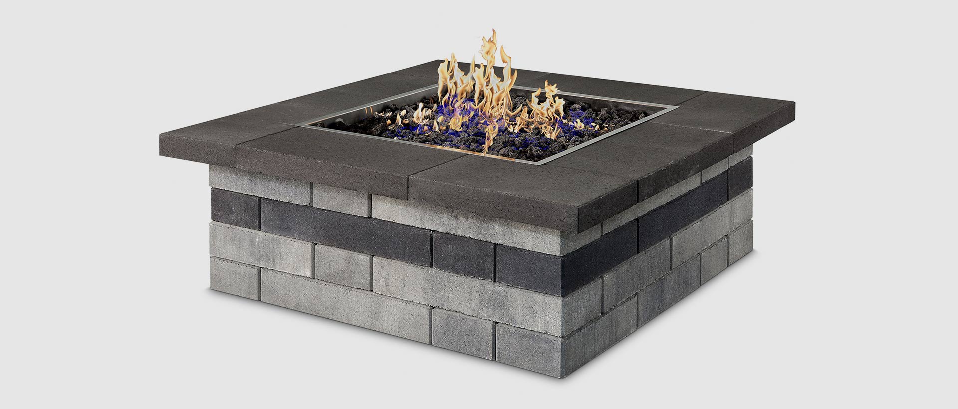 Contemporary Gas Burning Fire Pit Kit